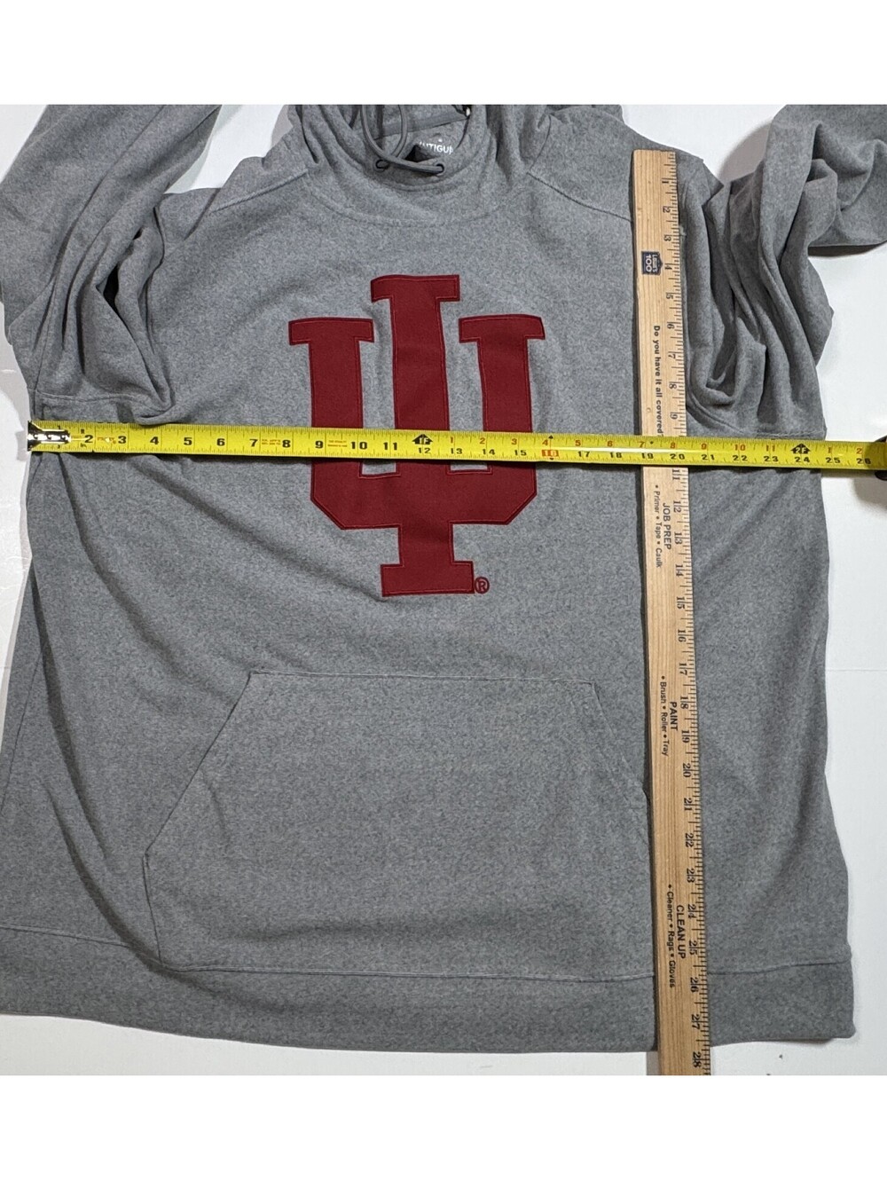Antigua Indiana Hoosiers Gray Cloud Hoodie IU "Trident" Logo Mens 2XL NWT - Picture 3 of 8